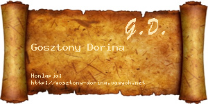 Gosztony Dorina névjegykártya