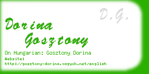 dorina gosztony business card